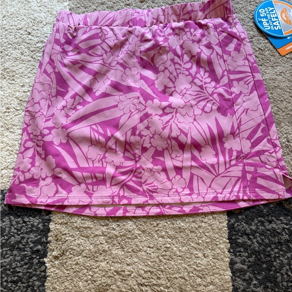 Columbia Vibrant Pink Floral Tidal Skort- youth Medium - Picture 1 of 6